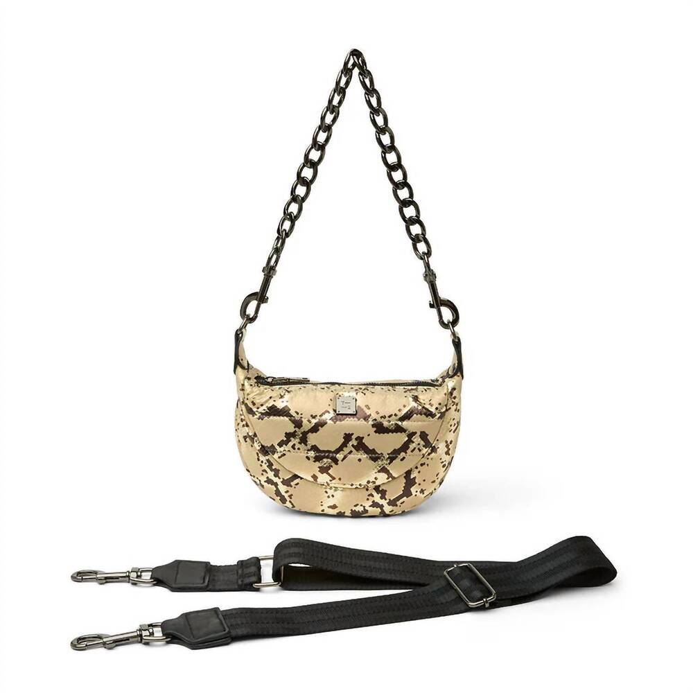 NEW THINK ROYLN women's tiny dancer hobo bag in python luxe